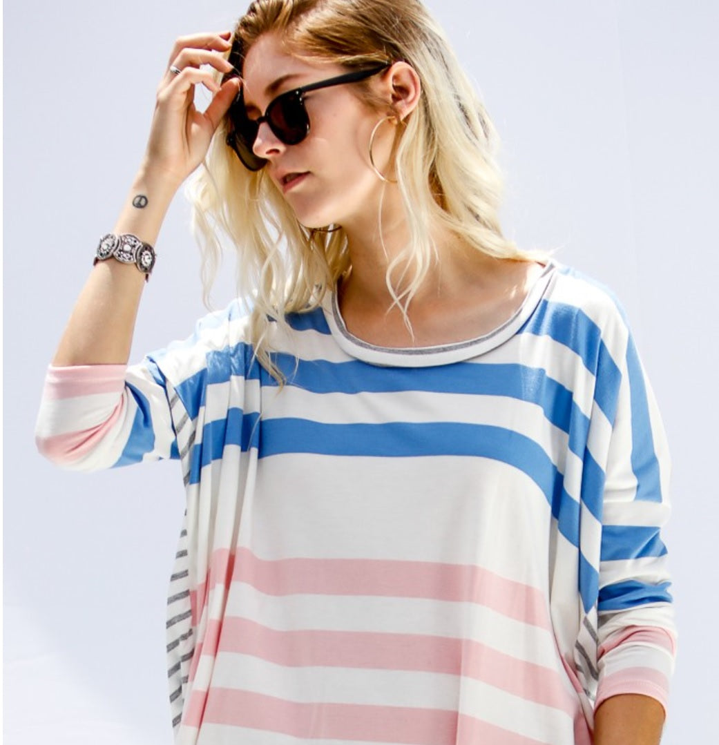 Cute Stripes Shirt Top