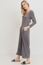 Load image into Gallery viewer, Brushed Knit Culotte Pants Jumpsuit
