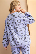 Load image into Gallery viewer, Lilac Leopard Pullover Sweat Suit
