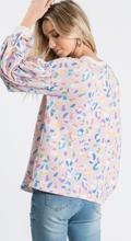 Load image into Gallery viewer, Pastel Pink Multi Colour Leopard Print Top
